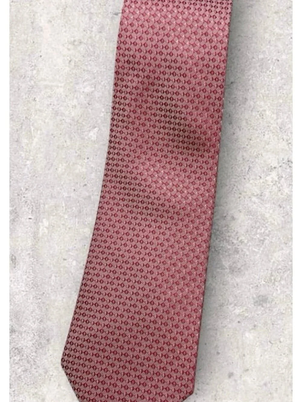 LAURA BIAGIOTTI Silk Tie Pink Geometric W:3.5